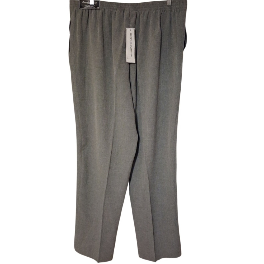 Alfred Dunner Women's Classic Fit Pants Waistband Gray Trousers NWT Size 16 - Picture 4 of 16